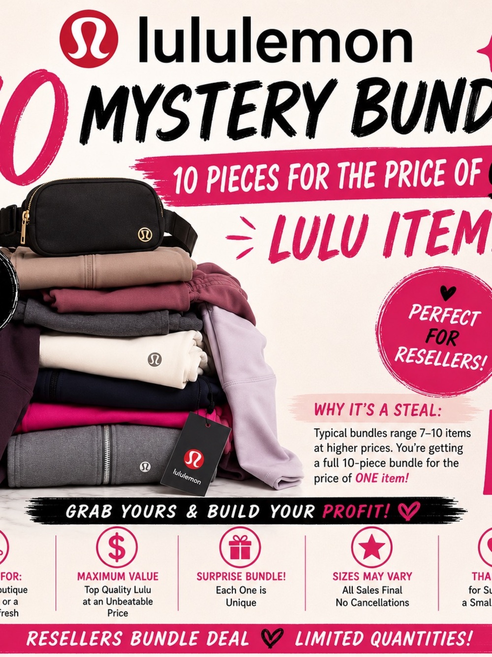 lululemon athletica 10 piece bundle
